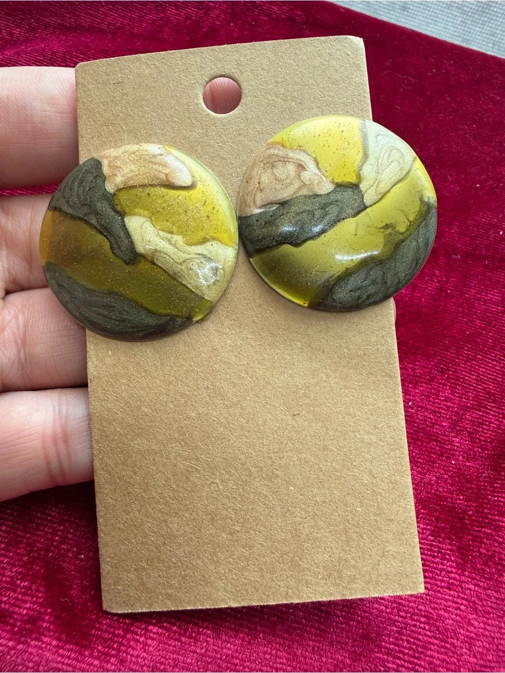 Vintage Round Stud Earrings